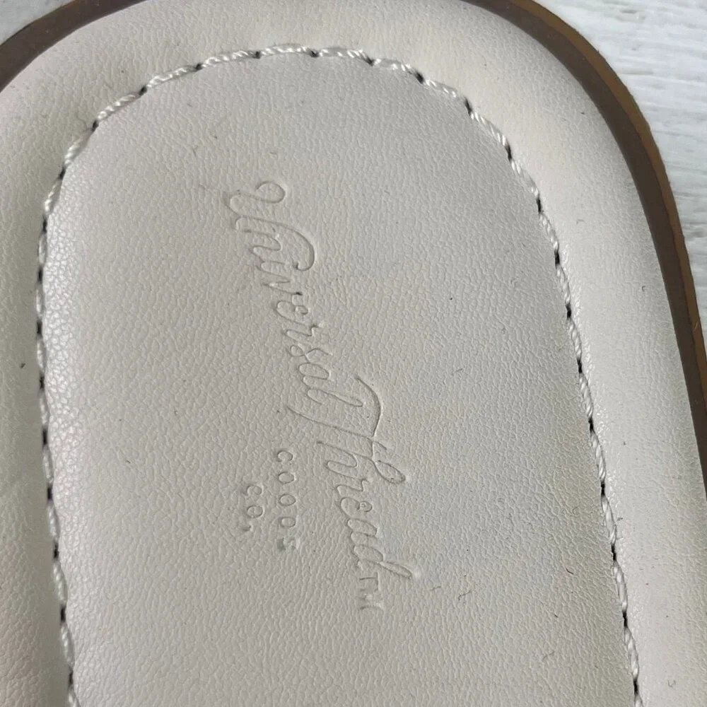 Universal Thread Louie Memory Foam Sandals Womens Cream Size 11 New Strappy - Picture 8 of 11